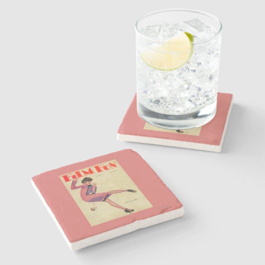 フィルムのおもしろいの雑誌カバー ストーンコースター (横)