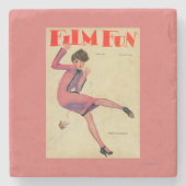 フィルムのおもしろいの雑誌カバー ストーンコースター (正面)