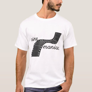 フィルムのストリップとのCinemaniac Tシャツ