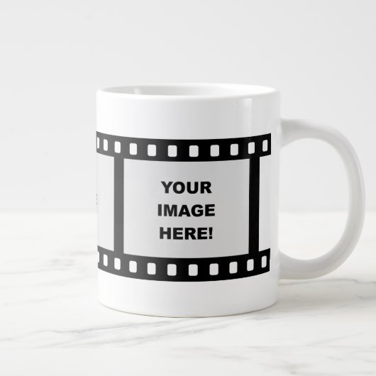 フィルムのストリップのテンプレート ジャンボコーヒーマグカップ (右)