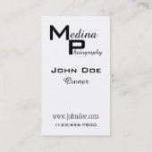 フィルムのストリップの写真撮影の名刺 名刺 (裏面)