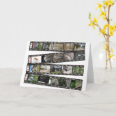 フィルムのストリップの2003-04年の挨拶状 カード (黄色い花)