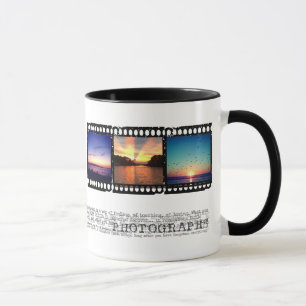 フィルムのストリップのinstagramの写真のマグ マグカップ