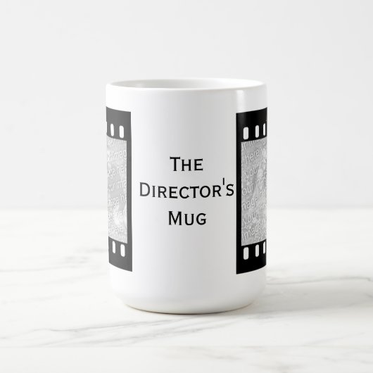 フィルムのストリップのMugカスタムな写真フレームディレクター コーヒーマグカップ (中央)