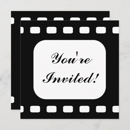 フィルムのストリップ映画誕生会 招待状 (正面/裏面)