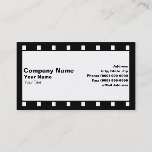 フィルムのストリップ 名刺 (正面)