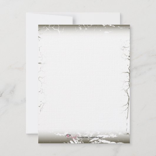 フィルムの平らなメッセージカード(オリーブ) ノートカード (裏面)