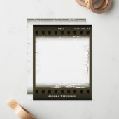 フィルムの平らなメッセージカード(オリーブ) ノートカード (正面/裏面インサイチュ)