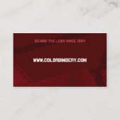 フィルムの春の赤いV.2名刺 名刺 (裏面)