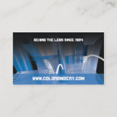 フィルムの春の青い名刺 名刺 (裏面)