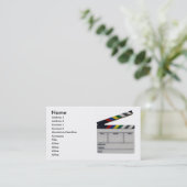 フィルムの石板色の下見板の映画事業カード 名刺 (スタンド正面)