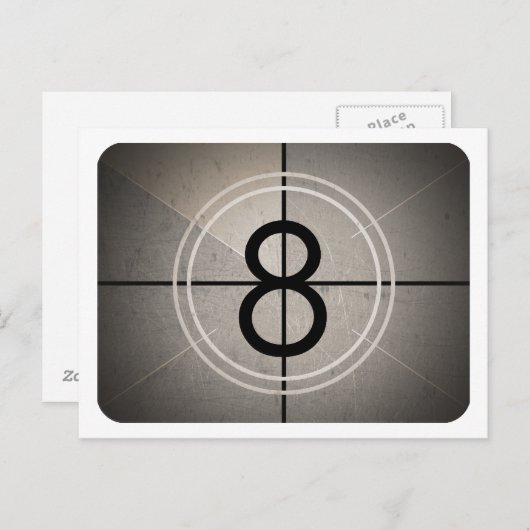 フィルムの秒読みの郵便はがき ポストカード (正面/裏面)