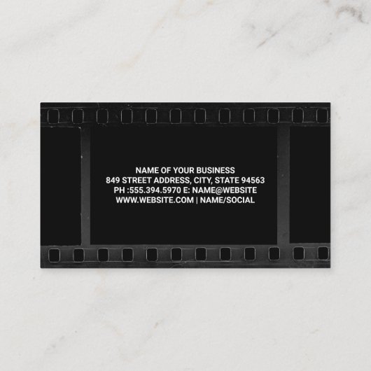 フィルムの背景 | 写真撮影写真 名刺 (裏面)