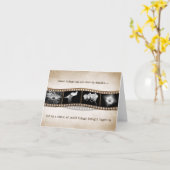 フィルムの花と引用文 カード (黄色い花)