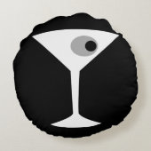 フィルムのNoirマルティーニのガラス円形の枕 ラウンドクッション (裏面)