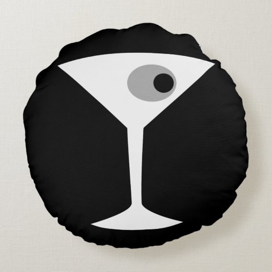 フィルムのNoirマルティーニのガラス円形の枕 ラウンドクッション (裏面)