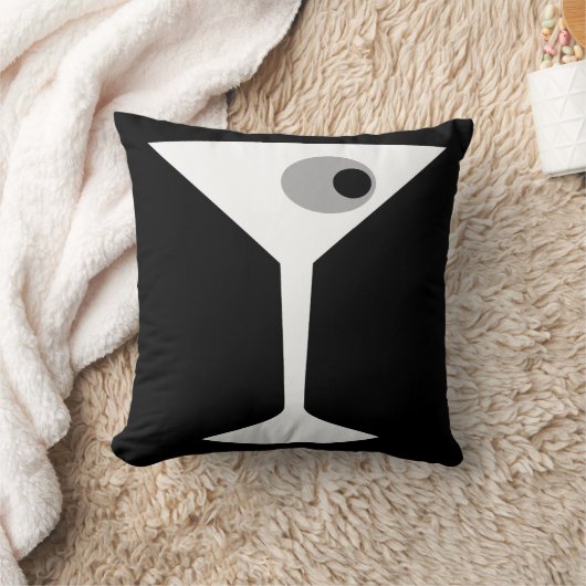 フィルムのNoirマルティーニガラスの装飾用クッション クッション (ブランケット)