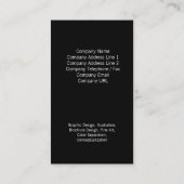 フィルムエディタービデオイメージング制作ブラックTwoTone 名刺 (裏面)