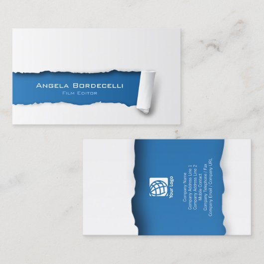 フィルムエディター名刺リッピング紙 名刺 (正面/裏面)