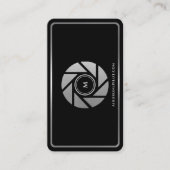 フィルムエレガント製作者ブラック銀レンズ枠 名刺 (正面)