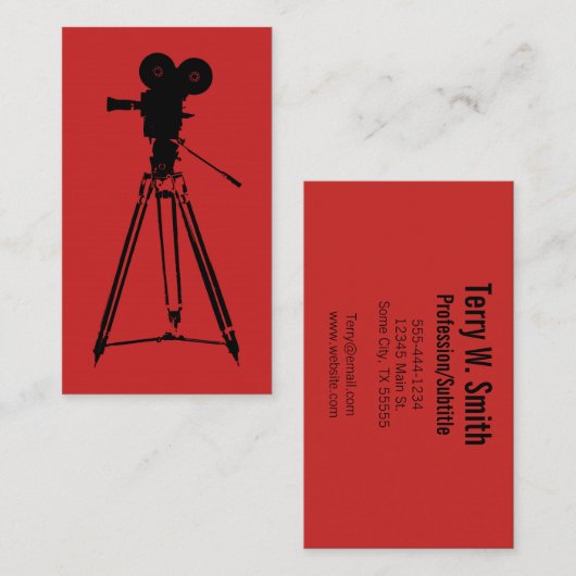 フィルムカメラマンレッド 名刺 (正面/裏面)