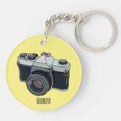 フィルムカメラ漫画イラストレーション キーホルダー (裏面)