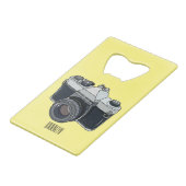 フィルムカメラ漫画イラストレーション クレジットカード栓抜き (裏面アングル)