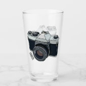 フィルムカメラ漫画イラストレーション タンブラーグラス (正面)
