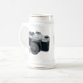 フィルムカメラ漫画イラストレーション ビールジョッキ (正面左)