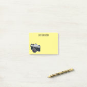 フィルムカメラ漫画イラストレーション ポストイット (デスク上)