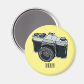 フィルムカメラ漫画イラストレーション マグネット (正面/裏面)