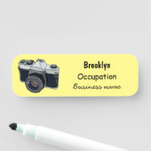 フィルムカメラ漫画イラストレーション 名札 (インサイチュ)