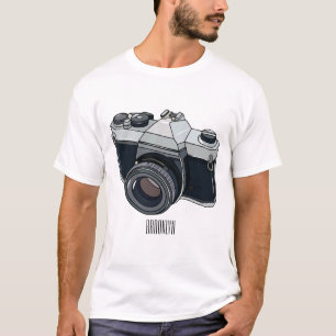 フィルムカメラ漫画イラストレーション Tシャツ