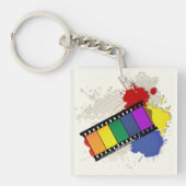 フィルムカラフルストリップキーチェーン キーホルダー (正面)