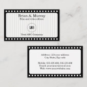 フィルムシンプルおよモダンびビデオリール付き 名刺 (正面/裏面)