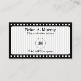 フィルムシンプルおよモダンびビデオリール付き 名刺