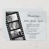 フィルムストリップの卒業パーソナライズされた招待状 招待状 (正面/裏面)