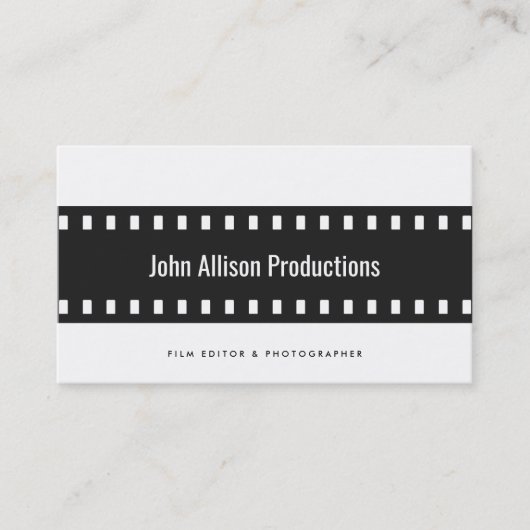 フィルムストリップフィルムメーカー写真家 名刺 (正面)