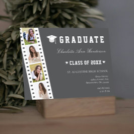 フィルムストリップフォーフォトコラージオープンハウス | グレー 招待状