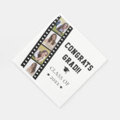 フィルムストリップフォーフォトコラージュ卒業パーティー スタンダードランチョンナプキン (角)