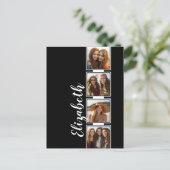 フィルムストリップフレーム4フォトコラージュ正方形 ポストカード (スタンド正面)