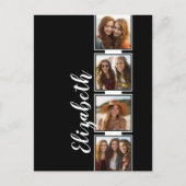 フィルムストリップフレーム4フォトコラージュ正方形 ポストカード (正面)