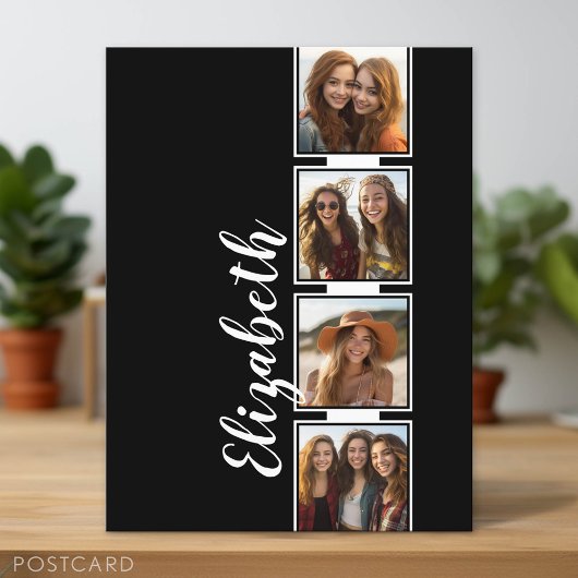 フィルムストリップフレーム4フォトコラージュ正方形 ポストカード