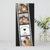 フィルムストリップブックマーク3フォトブースファミリークリスマス シーズンカード (スタンド正面)