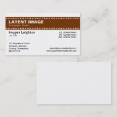 フィルムストリップヘッダー – ウォールナットと白 名刺 (正面/裏面)