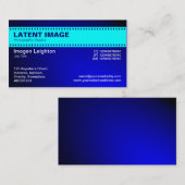 フィルムストリップヘッダー – シアンとシェーディングブルー 名刺 (正面/裏面)
