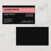 フィルムストリップヘッダー – ソフトピンクとブラック 名刺 (正面/裏面)