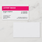 フィルムストリップヘッダー – ネオンレッド 名刺 (正面/裏面)