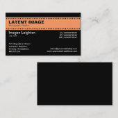 フィルムストリップヘッダー – ピーチとブラック 名刺 (正面/裏面)