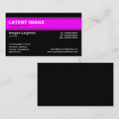 フィルムストリップヘッダー – マゼンタ（黒） 名刺 (正面/裏面)